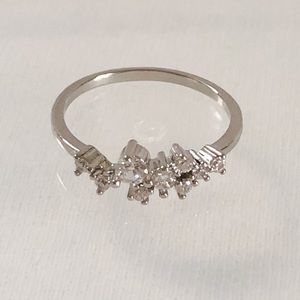 Silver Plated Cluster Ring